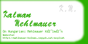 kalman mehlmauer business card